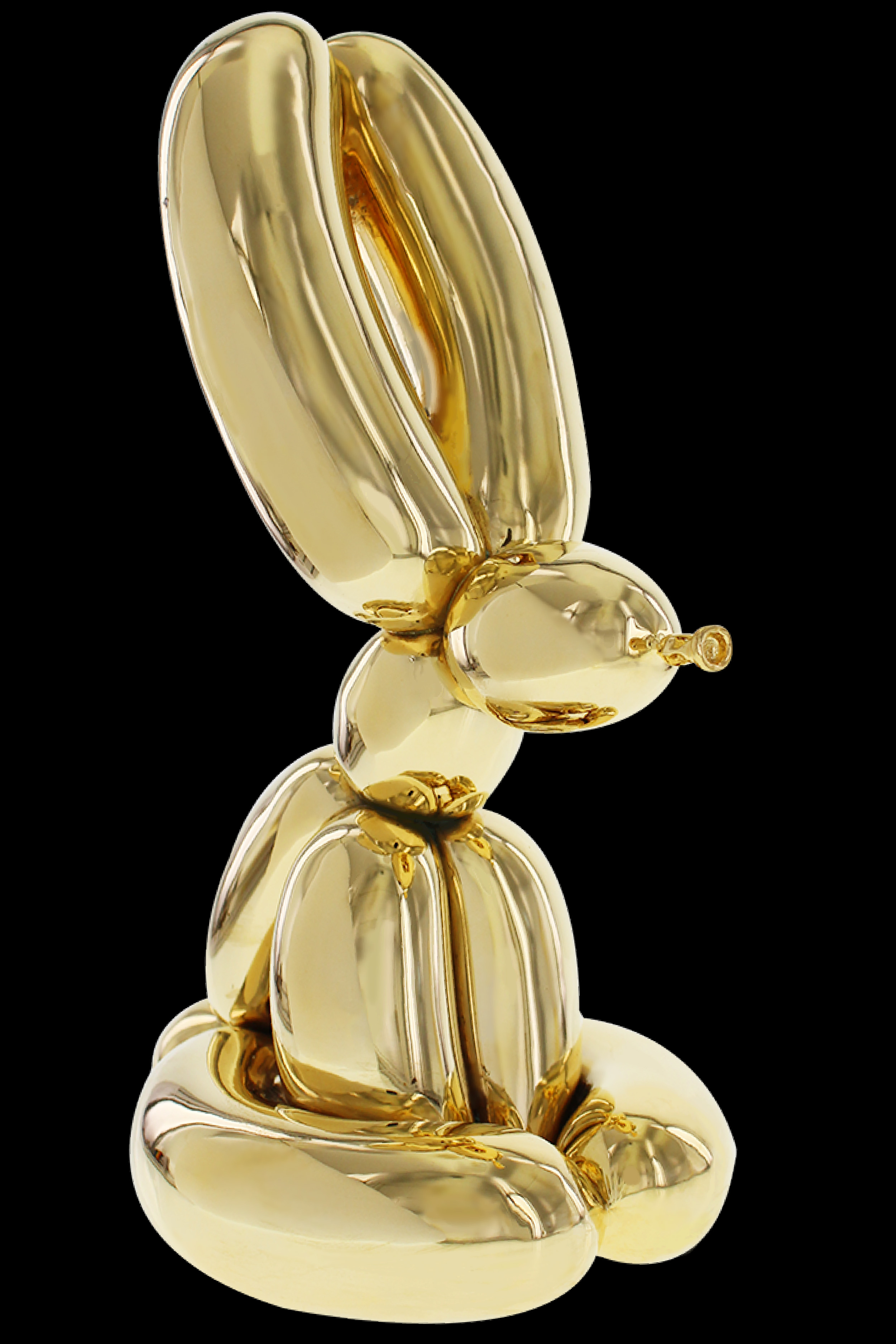 Jeff Koons 24k gold plating balloon rabbit sculpture trophy award